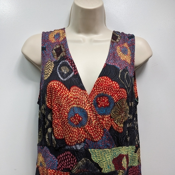 Endless Knot Art Nylon Slip Dress Sz M - Picture 3 of 8